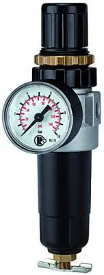 Filtru regulator cu pahar metalic, manometru si piulita panou, seria Heavy Duty Mini