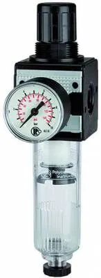 Filtru regulator cu pahar policarbonat si manometru, seria Multifix