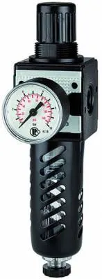 Filtru regulator cu pahar policarbonat, protectie pahar si manometru, seria Multifix