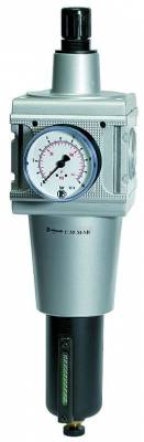 Filtru regulator cu pahar metalic, vizor si manometru, seria Multifix