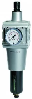 Filtru regulator cu pahar metalic, vizor si manometru, seria Multifix