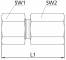 Fiting drept cu filet interior G 1/2&QUOT;, tub Ø10mm, 315bar, otel galvanizat