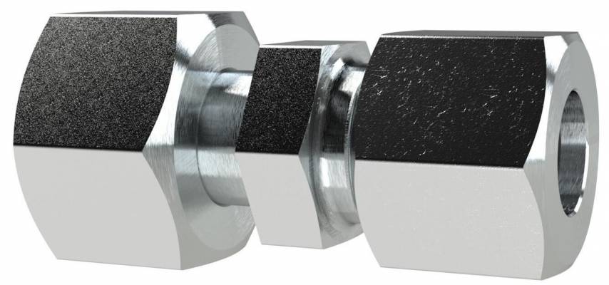 Fiting drept de legatura, tub Ø10mm-6mm, 630bar, otel galvanizat
