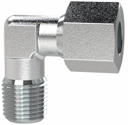 Fiting L cu filet exterior NPT 1/2&QUOT;, tub Ø16mm, 630bar, otel galvanizat