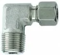 Fiting L cu filet exterior, din diferite tipuri de inox