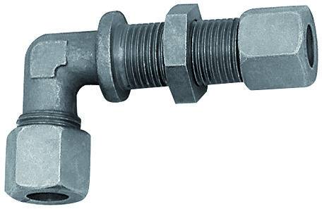 Fiting L pentru panou, tub Ø8mm, 315bar, otel galvanizat