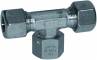 Fiting T cu strangere reglabila in jos, piulita M 18x1,5, tub Ø12mm, 315bar, inox 1.4571