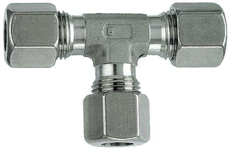 Fiting T de legatura, tub Ø8mm, 315bar, inox 1.4571