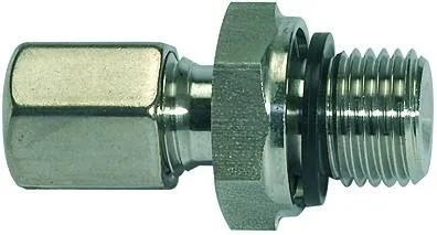 Fiting drept cu filet exterior si etansare, din inox 1.4571