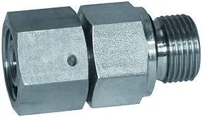 Fiting drept cu strangere reglabila si filet exterior etansat cu O-ring, etansare conica, din inox 1.4571