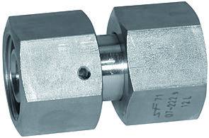 Fiting drept de legatura cu strangere reglabila, piulita M 30x2, tub Ø22mm, 160bar, inox 1.4571