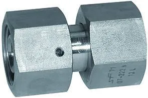 Fiting drept de legatura cu strangere reglabila, etansare conica, din inox 1.4571