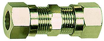 Fiting drept de legatura, tub Ø15mm, 60bar, alama nichelata