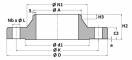 Flansa cu gat sudabila tip 11/B, flanse PN 16, DN200, otel carbon