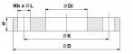 Flansa sudabila plata tip 01/A, flanse PN 10/40, DN20, otel carbon