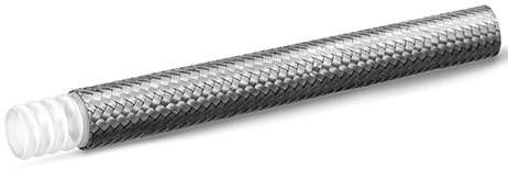 Furtun PTFE gofrat cu tresa inox