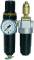 Grup preparare, 2 piese, pahar metalic, manometru, vizor metalic (zinc-sticla-NBR), seria Heavy Duty Mini