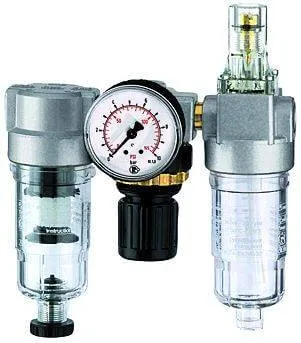Grup preparare, 3 piese, pahar policarbonat, manometru, vizor PA, seria Heavy Duty Mini