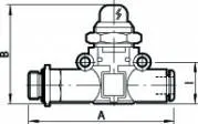 Indicator presiune - intrare-filet, iesire-furtun