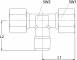 Fiting T cu filet exterior R 1/2&QUOT;, tub Ø14mm, 630bar, otel galvanizat
