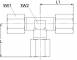 Fiting T de legatura, tub Ø14mm, 630bar, otel galvanizat