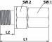 Fiting drept cu filet ext. G 3/4&QUOT;, piulita M 30x2, tub Ø18mm, 160bar, otel galvanizat