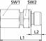Fiting drept cu filet exterior si etansare G 1/8&QUOT;, tub Ø8mm, 315bar, otel galvanizat