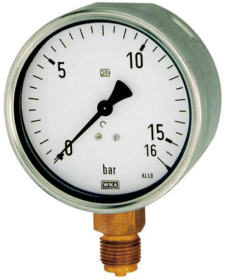 Manometru robust cu carcasa din otel CrNi, atac radial, Ø 100, 160
