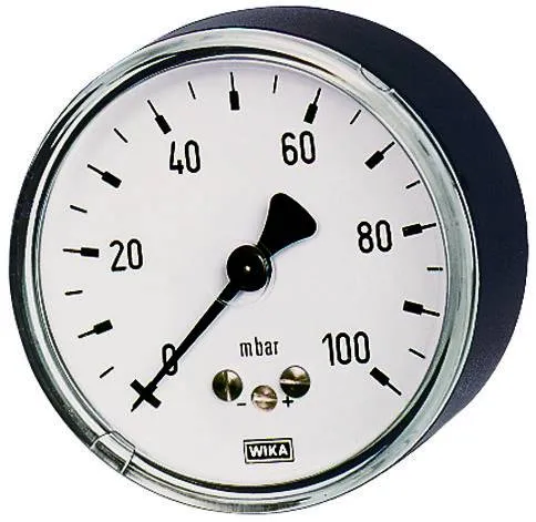 Manometru capsulat, atac axial