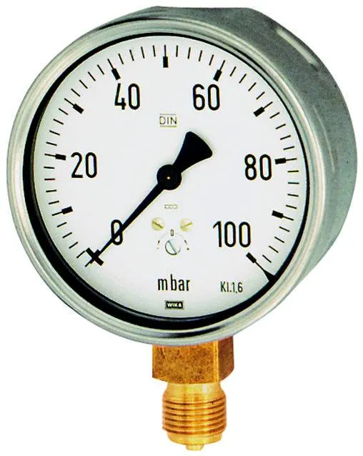 Manometru capsulat, atac radial