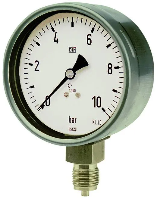 Manometru din otel CrNi, atac radial, Ø 63, 100, 160