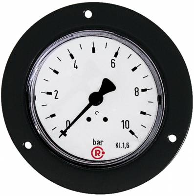 Manometru panou, atac axial, carcasa otel negru,  0 - 4 bar, Ø40, G 1/8