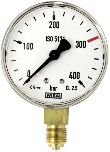 Manometru presiune butelie pentru regulator, atac radial