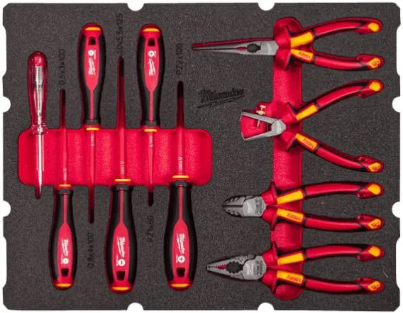 Insertie spuma PACKOUT cu 10 scule pentru electricieni - Milwaukee