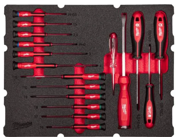 Insertie spuma PACKOUT cu 17 surubelnite de precizie - Milwaukee