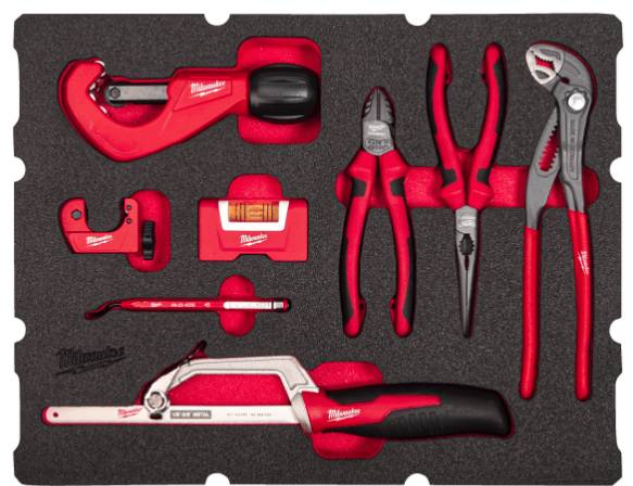 Insertie spuma PACKOUT cu 8 scule pentru instalatori - Milwaukee