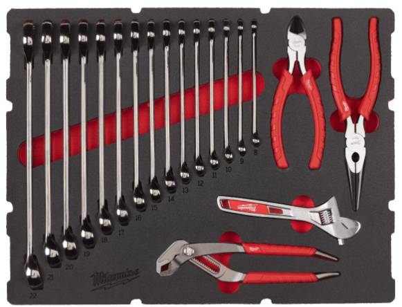 Set insertie spuma PACKOUT chei fixe si clesti MAX BITE - Milwaukee