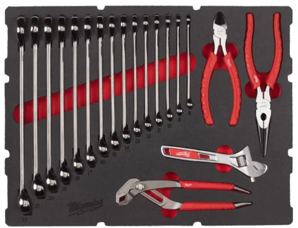 Set insertie spuma PACKOUT chei fixe si clesti MAX BITE - Milwaukee