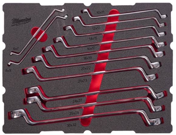 Set insertie spuma PACKOUT chei inelare cu cot - Milwaukee