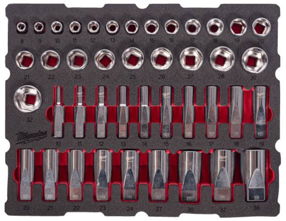 Set insertie spuma PACKOUT chei tubulare 1/2&QUOT; - Milwaukee
