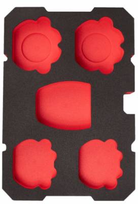 Insertie goala din spuma PACKOUT pentru 4 x falci inelare si adaptor RJ - Milwaukee