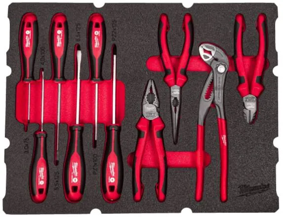 Insertie spuma PACKOUT cu 10 surubelnite si clesti - Milwaukee