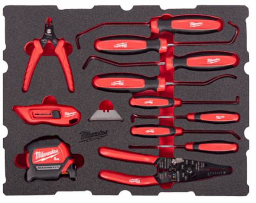 Insertie din spuma PACKOUT pentru set de carlige si scule de extragere, 17 piese - Milwaukee