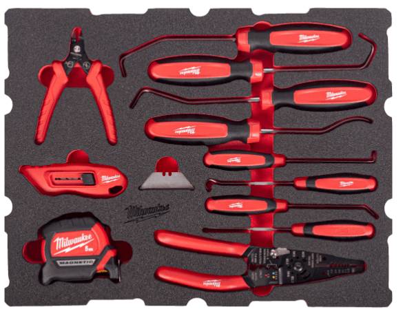 Set insertie spuma PACKOUT instrumente cu carlig si varf ascutit - Milwaukee