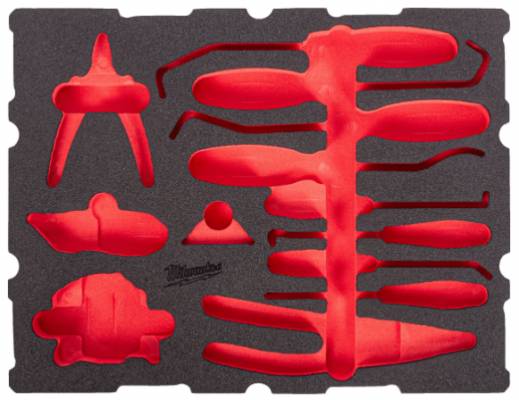 Insertie din spuma PACKOUT de schimb pentru set de carlige si scule de extragere, 17 piese - Milwaukee