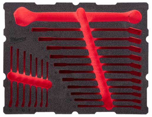 Insertie din spuma PACKOUT de schimb pentru setul de 17 chei combinate cu clichet MAX BITE - Milwaukee