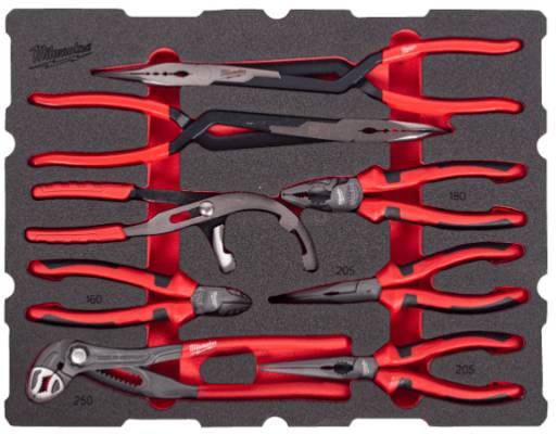 Insertie din spuma PACKOUT pentru set de clesti, 8 piese - Milwaukee
