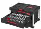 Set PACKOUT echipat cu antrenoare cu clichet si chei tubulare cu prindere de 1/4″, 3/8″ si 1/2″, 244 de piese - Milwaukee