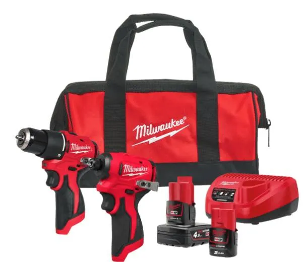 Set scule compacte, fara perii M12 - Milwaukee M12 BLPP2B-422B