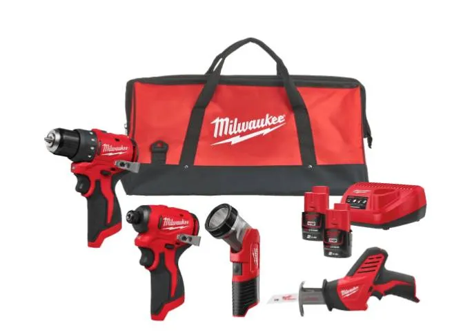 Set scule fara perii M12 - Milwaukee M12 BLPP4A-202B